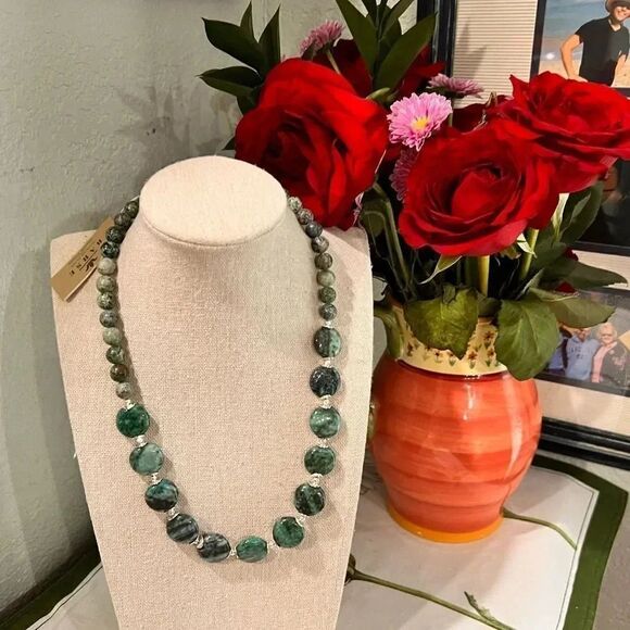 NWT Barse Genuine Stones African Turquoise Necklace #BJNK - Picture 1 of 7